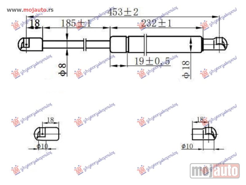 Glavna slika -  AMORTIZER GEPEK VRATA KARAVAN (450L-550N) Vw passat 05-11 -dostupno - MojAuto