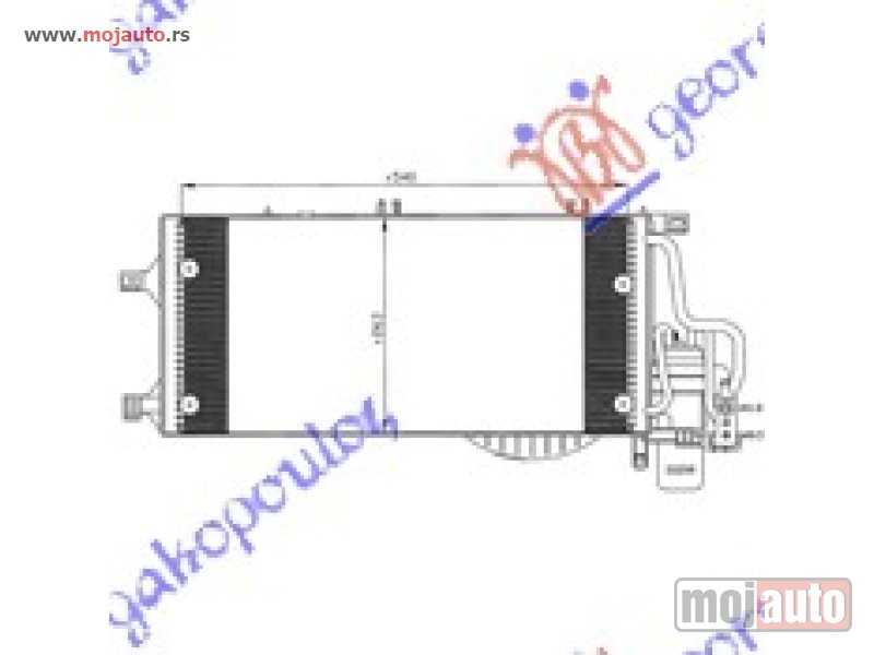 Glavna slika -  HLADNJAK KLIME 1.3/1.7 CDTI (540x26) 2003- Opel corsa c 00-06 -dostupno - MojAuto