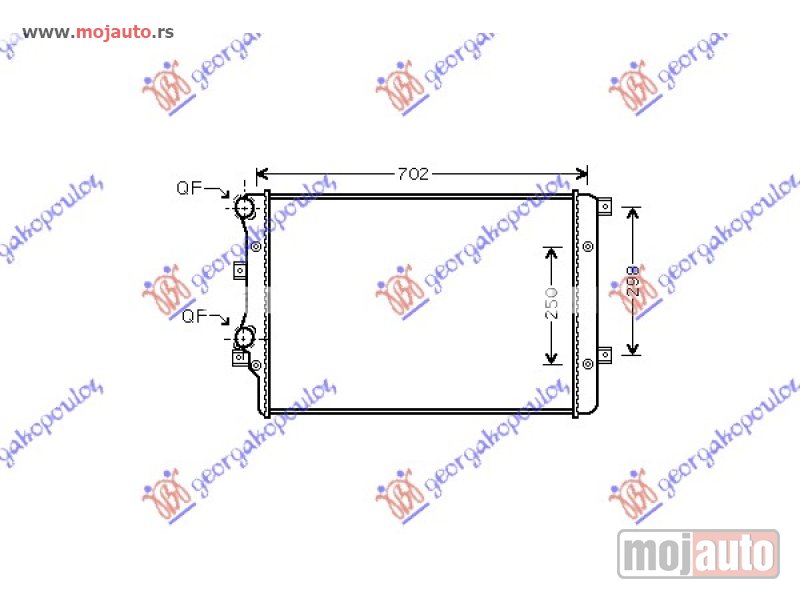 Glavna slika -  HLADNJAK MOTORA 1.4 TSi BENZIN / 1.9 TDi DIZEL (650x410) (MEHANICKI SPOJ) Skoda octavia 5 04-08 -dostupno - MojAuto
