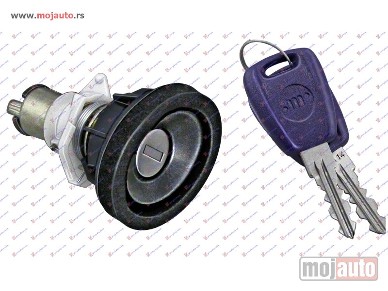 Glavna slika -  CILINDAR BRAVE GEPEK VRATA 5 VRATA (SA KLJUCEM) Fiat punto 99-03 -dostupno - MojAuto