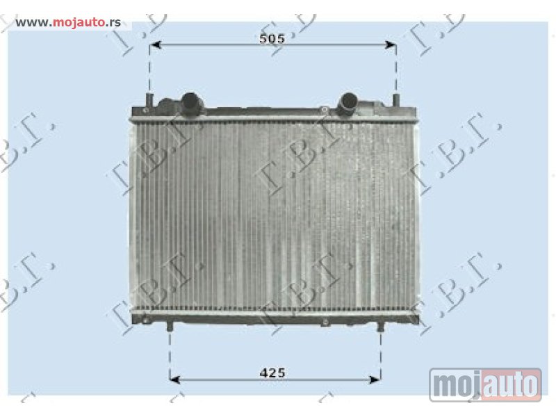 Glavna slika -  HLADNJAK MOTORA 1.8/2.0 (+AC) (37.5x56.3) (BEZ VENTILA) Fiat brava 95-03 -nedostupno - MojAuto