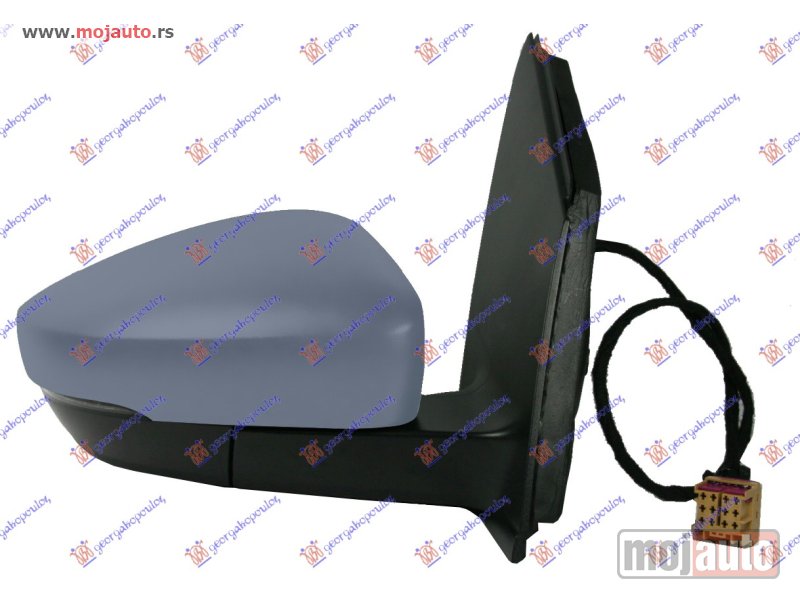 Glavna slika -  RETROVIZOR ELEKTRICNI SA GREJACEM PM (MIGAVAC) (CETVRTASTI KONEKTOR) (A KVALITET) (KONVEKSNO STAKLO) Desno Vw polo 09-14 -dostupno - MojAuto