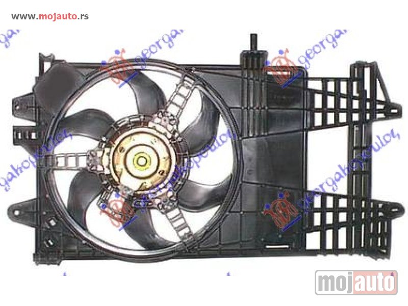 Glavna slika -  VENTILATOR KOMPLET (1.2i 8V/16V) (+/-AC) (DENSO TIP) Fiat punto 03-11 -dostupno - MojAuto