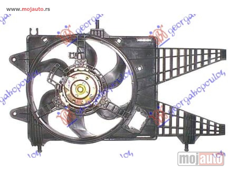 Glavna slika -  VENTILATOR KOMPLET (1.3 MULTIJET) (+/-AC) Fiat idea 04-10 -dostupno - MojAuto
