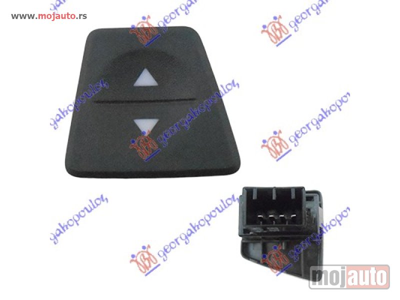 Glavna slika -  PREKIDAC U PREDNJIM VRATIMA (4 PIN) Levo Fiat panda 03-14 -dostupno - MojAuto