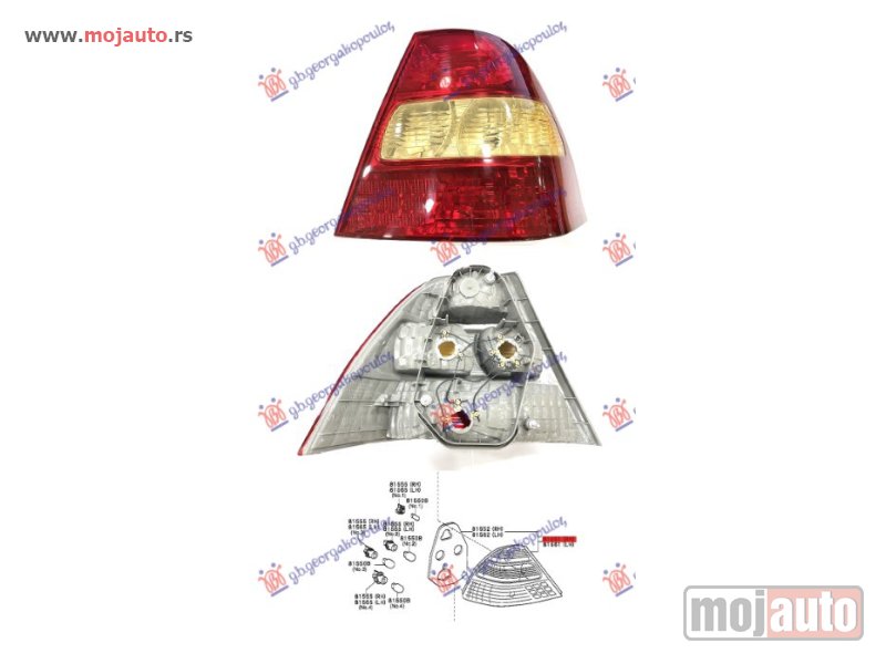 Glavna slika -  STOP LAMPA -2004 (KOITO TIP) (DEPO) Desno Toyota corolla (e 12) sdn 02-06 -dostupno - MojAuto
