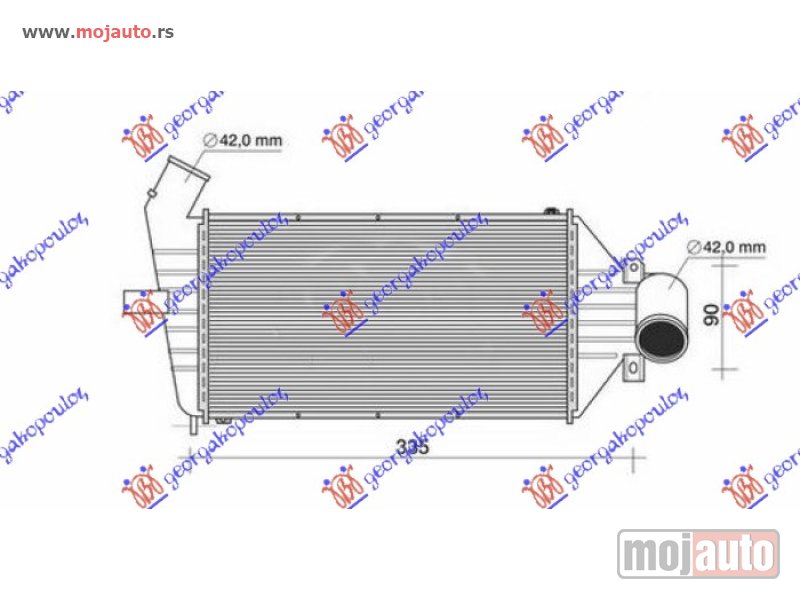 Glavna slika -  HLADNJAK INTERKULERA 2.2 16V BENZIN 01- / 1.7 TD DIZEL (240x127) (NISSENS) Opel astra g 98-04 -dostupno - MojAuto