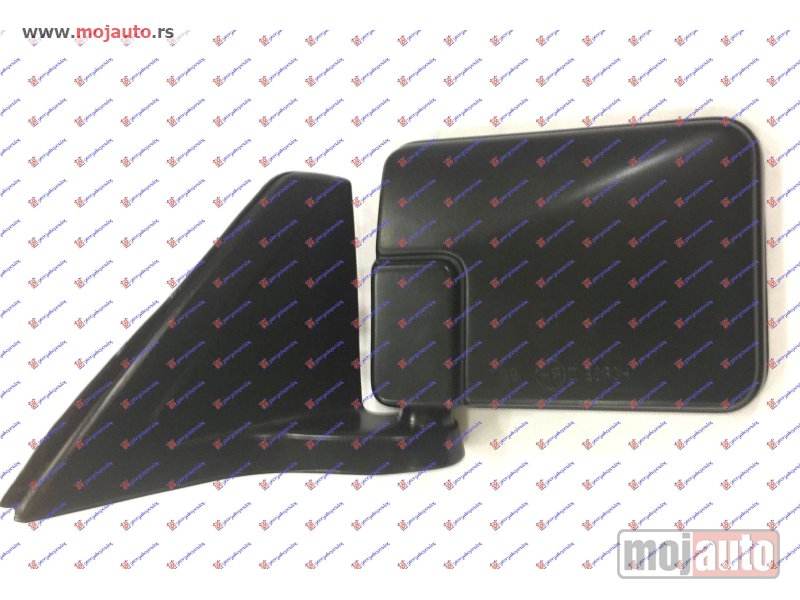Glavna slika -  RETROVIZOR MEHANICKI CRNI 2WD (RAVNO STAKLO) Levo Mitsubishi p/u l200 99-01 -dostupno - MojAuto