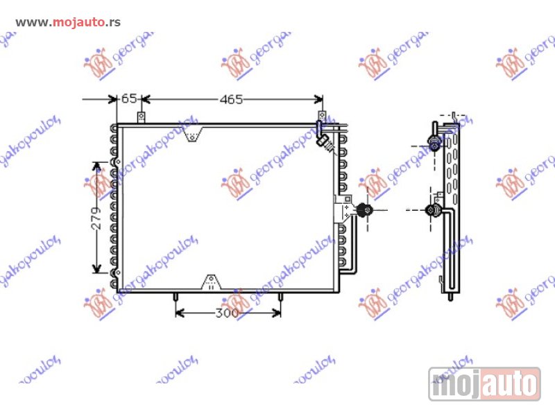 Glavna slika -  HLADNJAK KLIME 2.0/2.3i (538x435) Mercedes e class (w124) 85-92 -dostupno - MojAuto