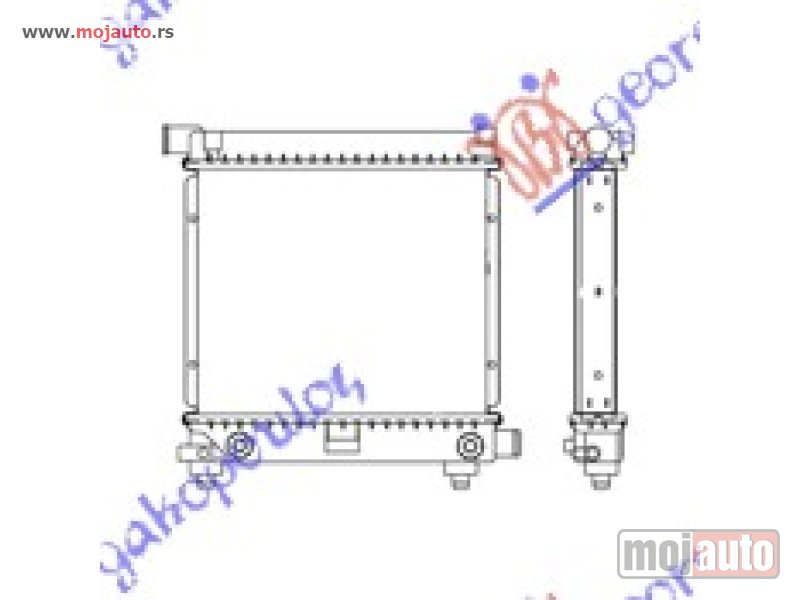 Glavna slika -  HLADNJAK MOTORA 1.8/2.0/2.3 BENZIN (MAN/AUTO) (-AC) (29x35) Mercedes 190e (w201) 84-93 -dostupno - MojAuto
