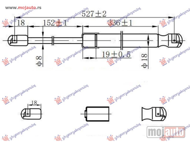 Glavna slika -  AMORTIZER GEPEK VRATA (528L-670N) Dodge nitro 07- -dostupno - MojAuto