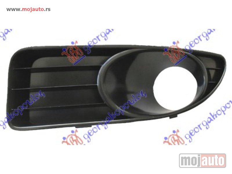 Glavna slika -  RESETKA PREDNJEG BRANIKA CRNA (SA MAGLENKOM) Levo Fiat linea 07-13 -dostupno - MojAuto