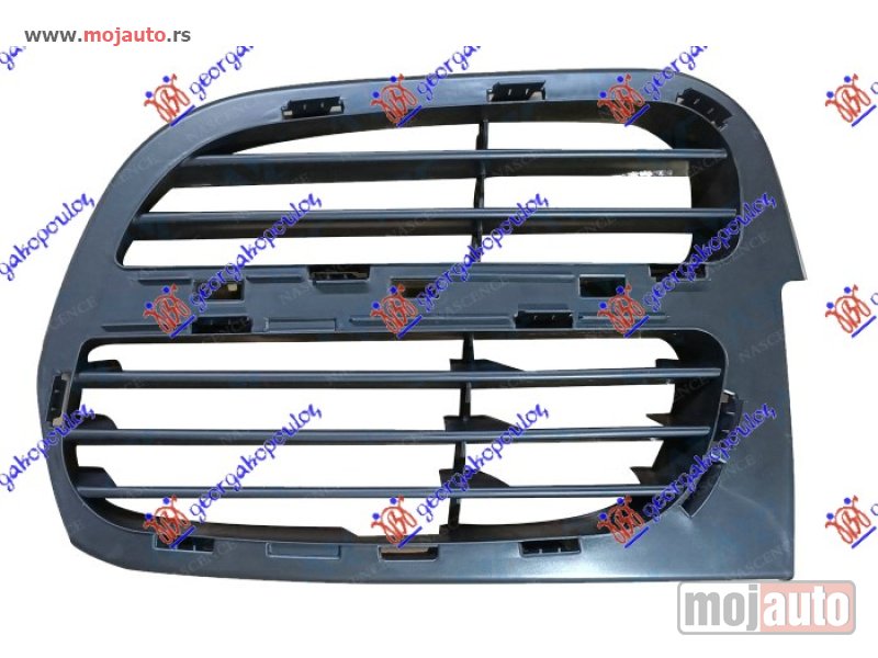 Glavna slika -  RESETKA PREDNJEG BRANIKA -07 Levo Porsche cayenne 03-10 -dostupno - MojAuto