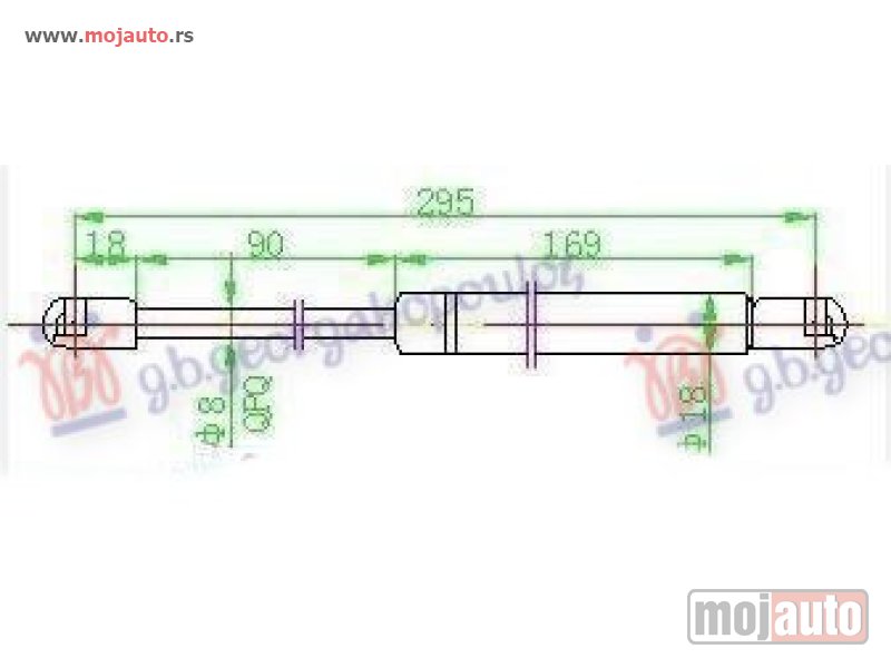Glavna slika -  AMORTIZER GEPEK VRATA (295L-610N) Bmw series 3 (e36) coupe/cabrio 90-98 -dostupno - MojAuto