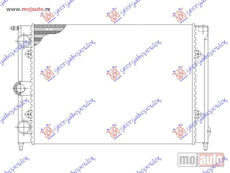 Glavna slika -  HLADNJAK MOTORA 1.0/1.3 (43x32) Vw polo - audi 50 82-90 -dostupno - MojAuto