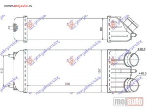 NOVI: delovi  HLADNJAK INTERKULERA 1.6 HDi (300x158x80) Citroen ds3 14-16 -dostupno
