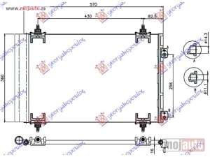 NOVI: delovi  HLADNJAK KLIME BENZIN/DIZEL (570x360x16) Citroen berlingo 08-15 -dostupno