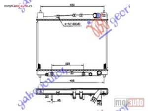 NOVI: delovi  HLADNJAK MOTORA 1.3/1.5 (AUTO) (35x49) Toyota yaris verso 99-06 -dostupno