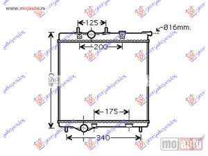 NOVI: delovi  HLADNJAK MOTORA 1.4/1.6 VTi (38x41.5x18) Citroen c3 10-13 -dostupno