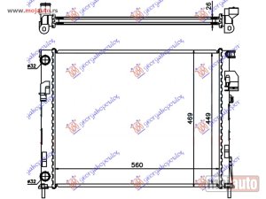 NOVI: delovi  HLADNJAK MOTORA 2.0i BENZIN / 1.9 DTi DIZEL (560x450x23) (MEHANICKI SPOJ) Nissan primastar 06-16 -dostupno