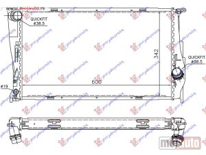 NOVI: delovi  HLADNJAK MOTORA 3.0 (135i) BENZIN (MAN) - 2.0 (116D/118D/120D/123D) DIZEL (MAN/AUTO) (600x340x32) 1 TUBE Bmw series 1 (e82/88) coupe/cabrio 07-13 -dostupno