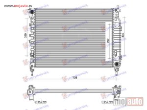 NOVI: delovi  HLADNJAK MOTORA 2.2 TDCi DIZEL (MAN) (670x500x34) (KOYO) Chevrolet captiva 12- -dostupno