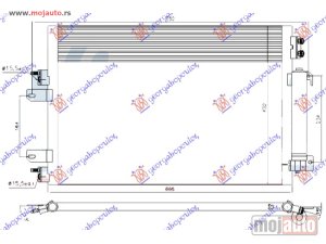 NOVI: delovi  HLADNJAK KLIME 2.0/2.4 BENZIN (AUTO) (665x432) Jeep patriot 07-16 -dostupno