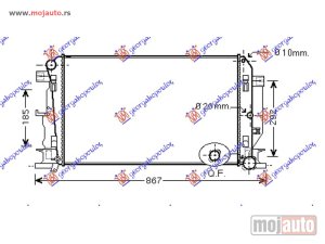 NOVI: delovi  HLADNJAK MOTORA 2.2 Cdi (MAN) (+AC) (68x41.6x3.4) (MEHANICKI SPOJ) Vw crafter 06-17 -dostupno