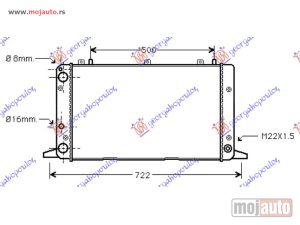 Glavna slika - HLADNJAK MOTORA 1.6/1.8/1.9/2.0 (59x32) Audi 80 86-91 -dostupno - MojAuto