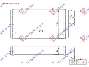 Glavna slika - GREJAC KABINE (275x158) (CEVI 17mm) Audi 100 82-90 -dostupno - MojAuto
