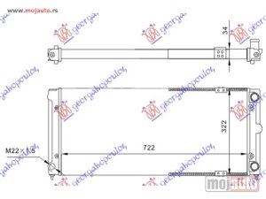 NOVI: delovi  HLADNJAK MOTORA 1.6/1.8 (+AC) (72x32) Vw passat 89-93 -dostupno