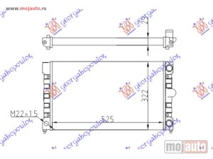 NOVI: delovi  HLADNJAK MOTORA 1.6/1.8 (-AC) (52x32) Vw passat 89-93 -dostupno