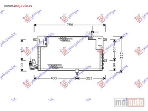 NOVI: delovi  HLADNJAK KLIME (710x330) Vw passat 89-93 -dostupno