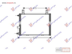 NOVI: delovi  HLADNJAK KLIME 1.3 BENZIN (46.5x34.5) 2 PRIKLJUCKA BEZ FILTERA Daihatsu terios 97-06 -nedostupno