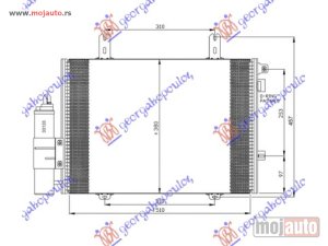 NOVI: delovi  HLADNJAK KLIME (500x380) Renault kangoo 98-03 -dostupno