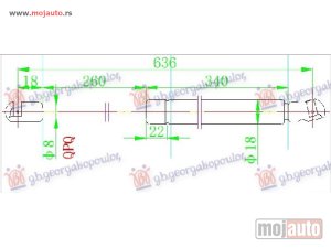 NOVI: delovi  AMORTIZER GEPEK VRATA (640L-565N) Citroen c4 picasso 07-14 -dostupno