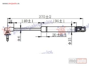 NOVI: delovi  AMORTIZER GEPEK STAKLA (370L-120N) Jeep grand cherokee 99-05 -dostupno