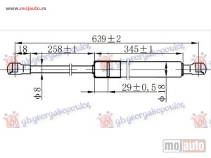 NOVI: delovi  AMORTIZER GEPEK VRATA (640L-465N) Honda civic h/b-l/b 06-12 -dostupno