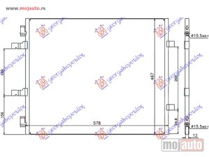 Glavna slika - HLADNJAK KLIME 2.0 CDTi (550x460) CEV LEVO Opel vivaro 06-14 -dostupno - MojAuto