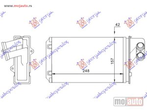 Glavna slika - GREJAC KABINE (248x157) -99 (TIP BEHR) (BEZ CEVI) Peugeot 405 93-95 -dostupno - MojAuto
