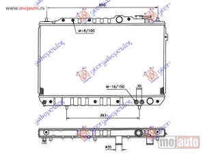 NOVI: delovi  HLADNJAK MOTORA 1.5 8V/1.6/1.8 16V (+/-AC) (67x37.6) Hyundai lantra 93-95 -nedostupno