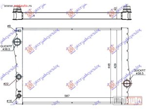 NOVI: delovi  HLADNJAK MOTORA 3.0i 24V 3.0 TD (587x429x40) Bmw x5 (e70) 10-13 -dostupno