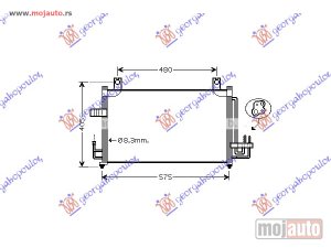 NOVI: delovi  HLADNJAK KLIME 1.8i 8V - 1.5i 16V (535x345x20) Kia rio 02-05 -dostupno