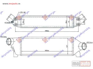 NOVI: delovi  HLADNJAK INTERKULERA 2.0 TDi (40x12.7x7.3) 02-06 Ford transit 00-06 -dostupno