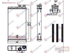 Glavna slika - GREJAC KABINE (250x150x32) Audi a8 21- -dostupno - MojAuto