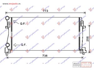 NOVI: delovi  HLADNJAK MOTORA 1.2 TFSi BENZIN / 1.6 TDi DIZEL (650x325x24) Audi a3 sport sedan/cabrio 13-16 -dostupno
