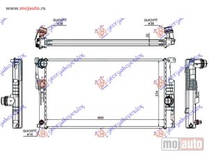 NOVI: delovi  HLADNJAK MOTORA 1.6 (316i-320i) BENZIN / 2.0 (316d-318d-320d-325d-330d) DIZEL (AUTO) (600x334x32) Bmw series 1 (f21/20) 3/5d 11-15 -dostupno