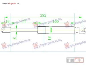 NOVI: delovi  AMORTIZER HAUBE (282L-610N) Bmw series 3 (f30/f31) sdn/s.w. 12-14 -dostupno