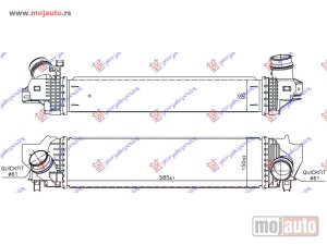 NOVI: delovi  HLADNJAK INTERKULERA SVI DIZEL - 2.0 (220i) BENZIN (585x150x95) Bmw series 1 (f40) 19- -dostupno