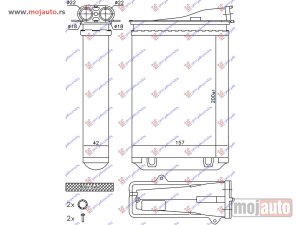 NOVI: delovi  GREJAC KABINE (200x157x42) Citroen c3 16-24 -dostupno